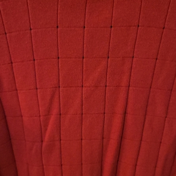 3/$30 EMMA JAMES Short Sleeve Mock Turtleneck Check Academia Sweater 1X - Picture 4 of 10